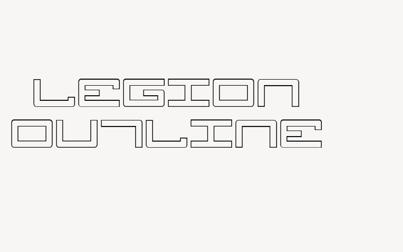 Legion Outline Font