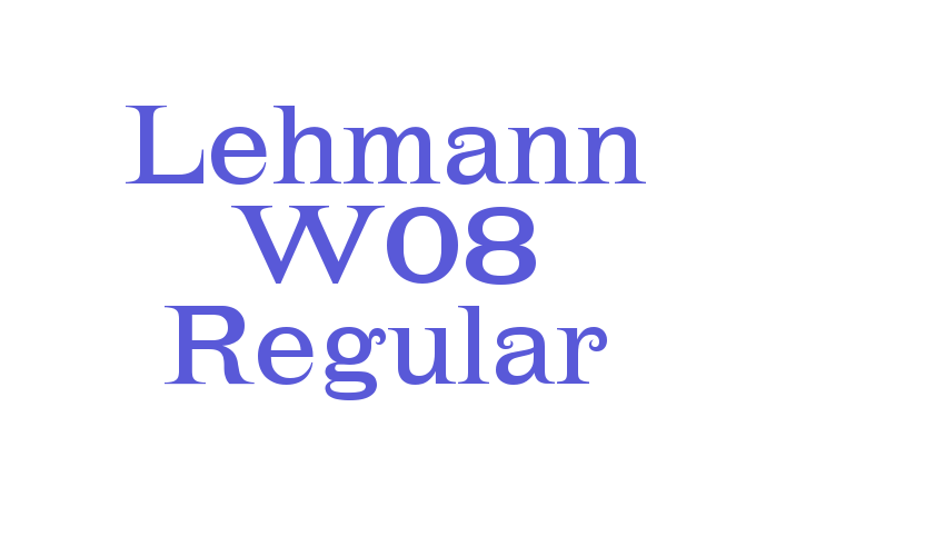 Lehmann W08 Regular Font Download