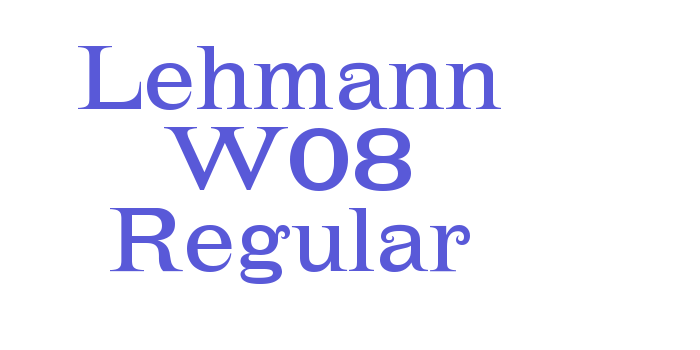 Lehmann W08 Regular Font Download