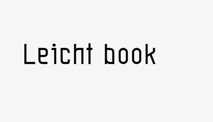 Leicht book font download