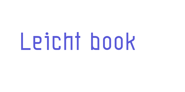 Leicht book Font Download