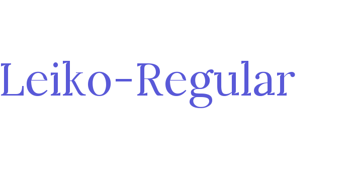 Leiko-Regular Font Download