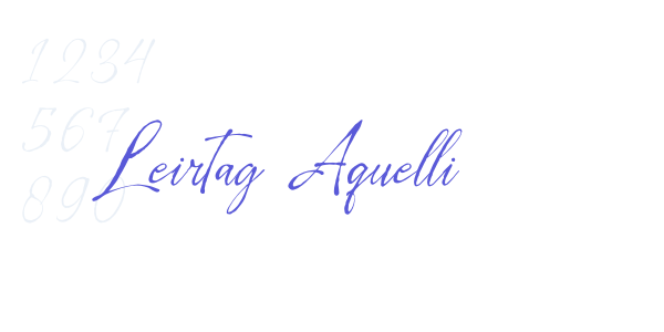 Leirtag Aquelli font free