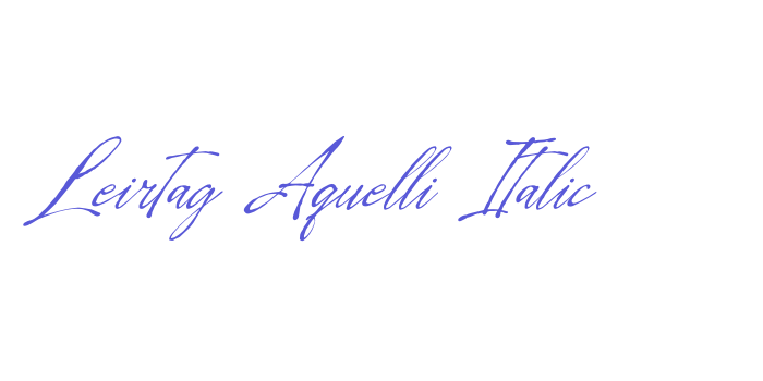 Leirtag Aquelli Italic Font Download