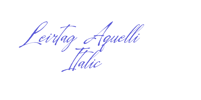 Leirtag Aquelli Italic Font