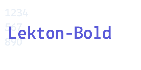 Lekton-Bold font