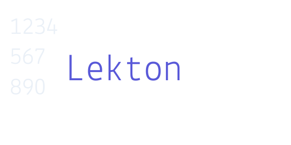 Lekton font