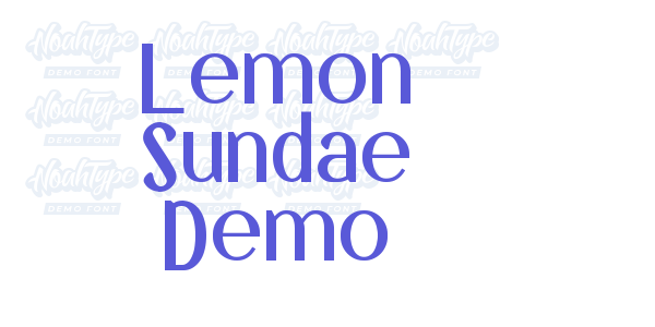 Lemon Sundae Demo font