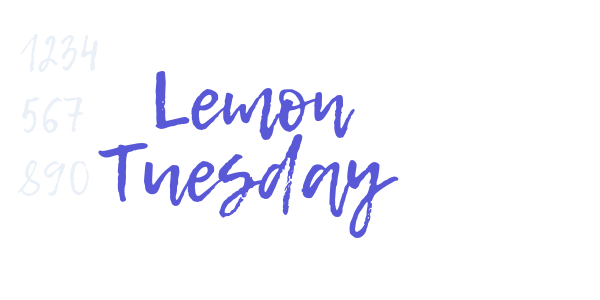 Lemon Tuesday font free