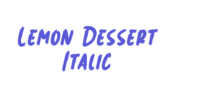 Lemon Dessert Italic Font Download