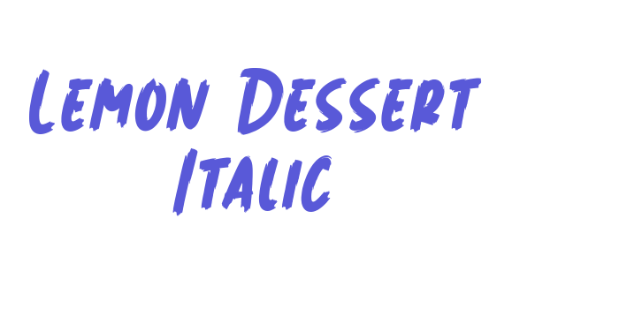 Lemon Dessert Italic Font