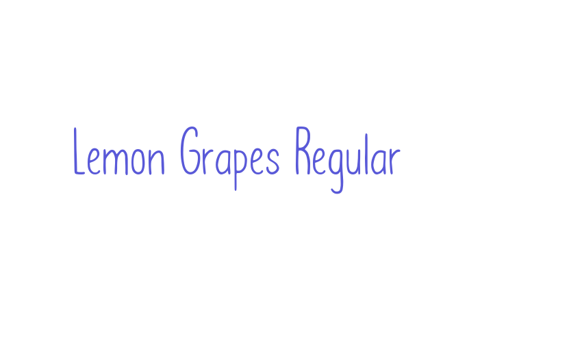 Lemon Grapes Regular Font