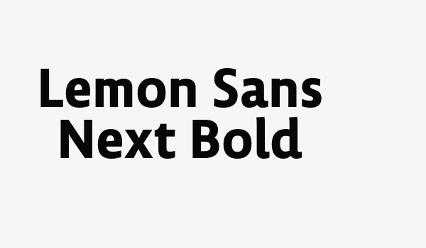 Lemon Sans Next Bold Font