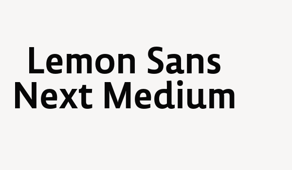 Lemon Sans Next Medium Font