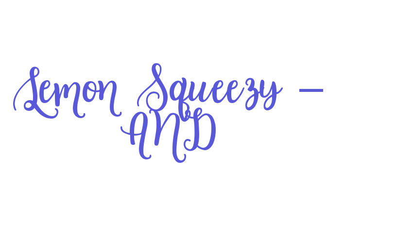 Lemon Squeezy – AND Font