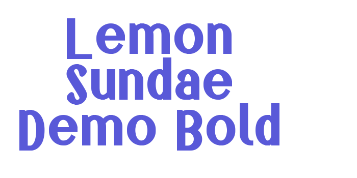 Lemon Sundae Demo Bold Font