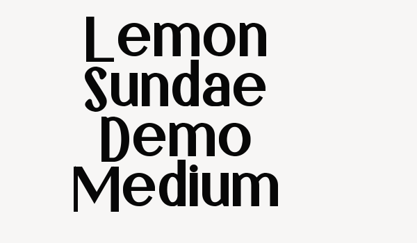 Lemon Sundae Demo Medium Font