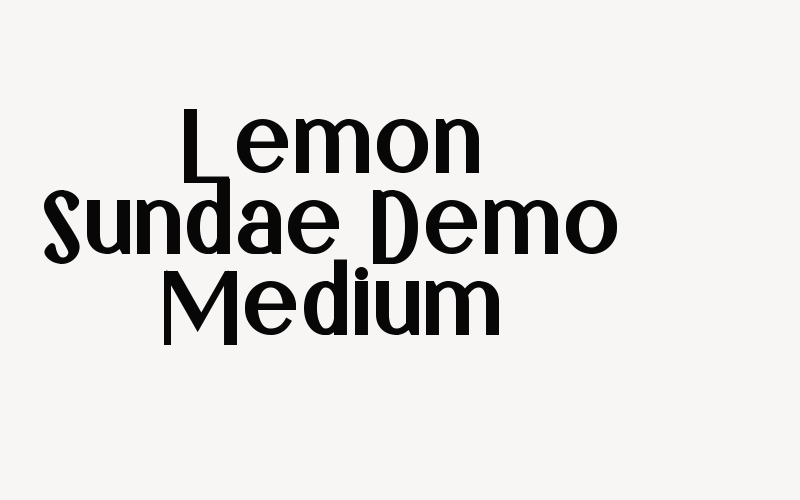 Lemon Sundae Demo Medium Font