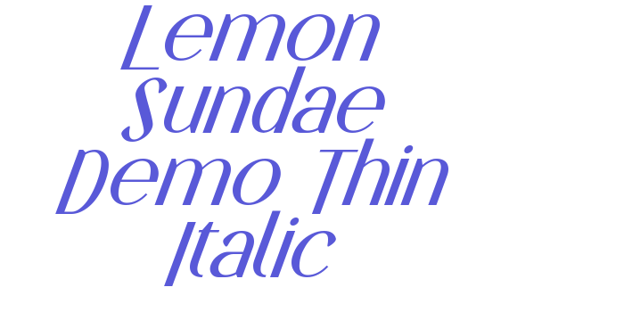 Lemon Sundae Demo Thin Italic Font Download