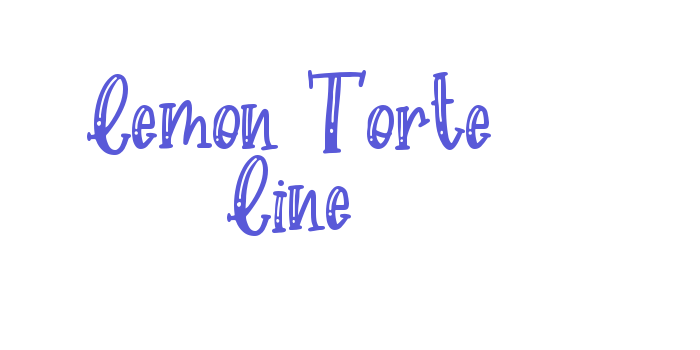 Lemon Torte Line Font Download