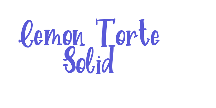 Lemon Torte Solid Font