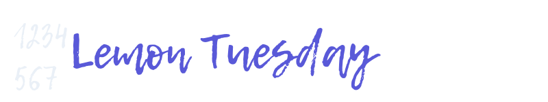 Lemon Tuesday-related font
