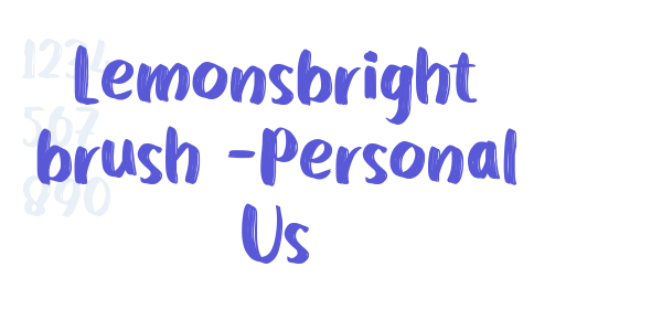 Lemonsbright brush -Personal Us font free