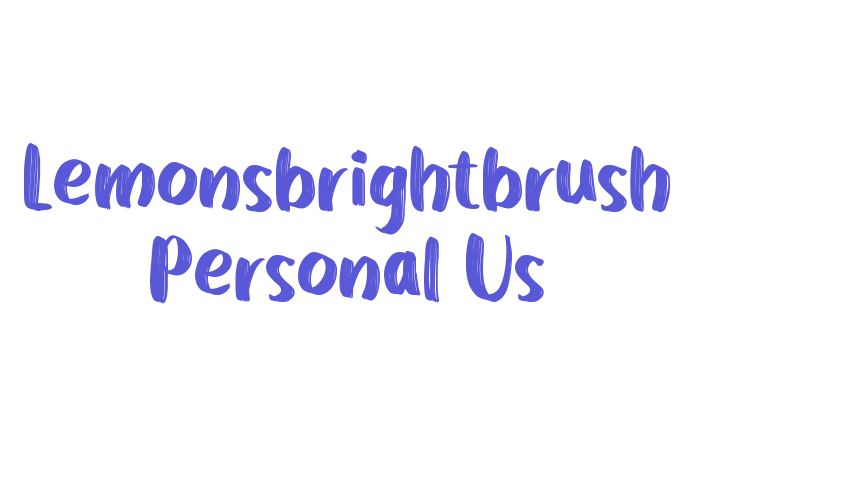 Lemonsbrightbrush Personal Us Font Download