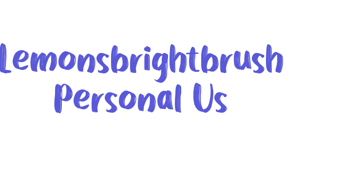 Lemonsbrightbrush Personal Us Font Download