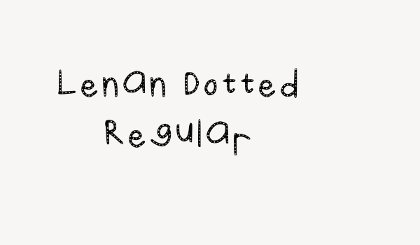 Lenan Dotted Regular Font