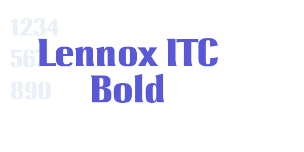 Lennox ITC Bold font free