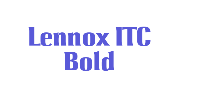 Lennox ITC Bold Font Download