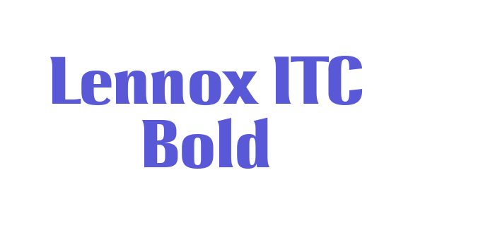 Lennox ITC Bold Font