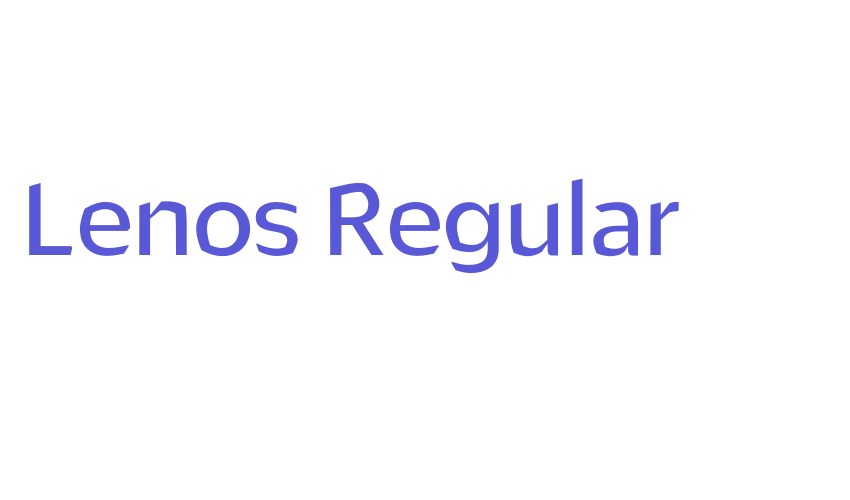 Lenos Regular Font Download