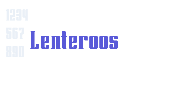 Lenteroos font free