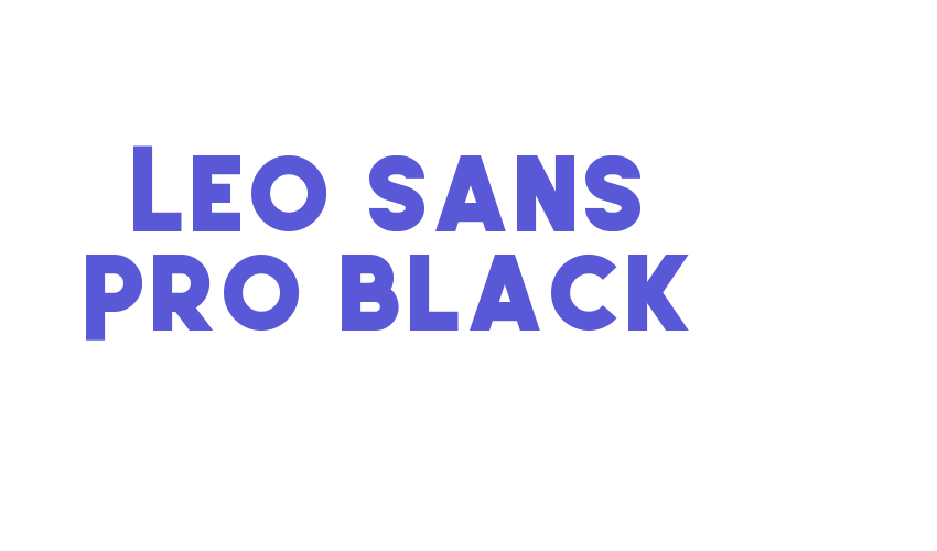 Leo Sans Pro Black Font