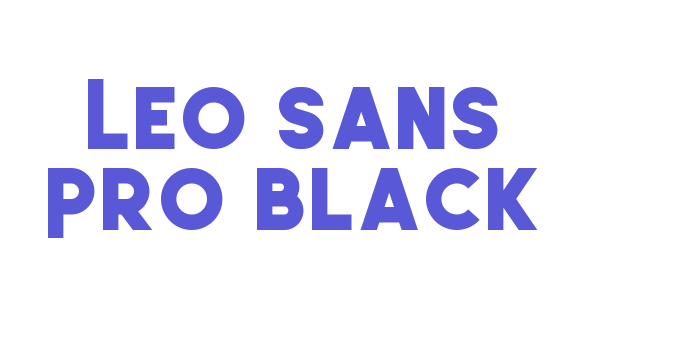 Leo Sans Pro Black Font Download