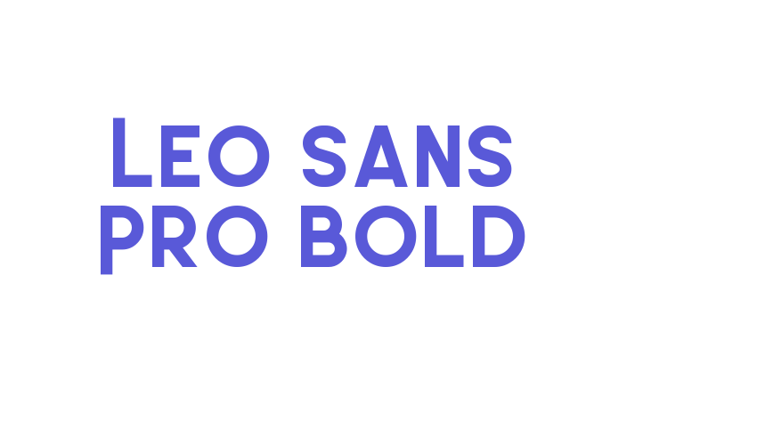 Leo Sans Pro Bold Font