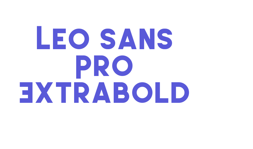 Leo Sans Pro Extrabold Font