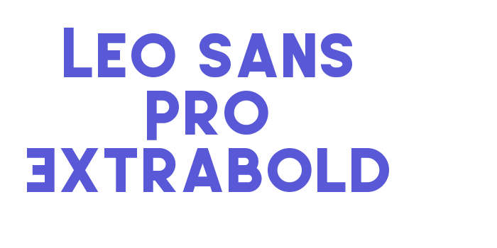 Leo Sans Pro Extrabold Font Download