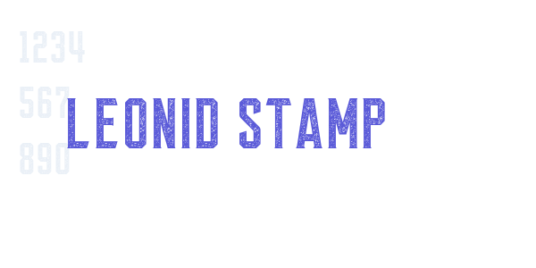 Leonid Stamp font free