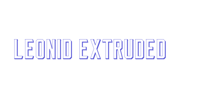 Leonid Extruded Font Download