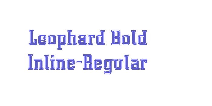 Leophard Bold Inline-Regular Font Download