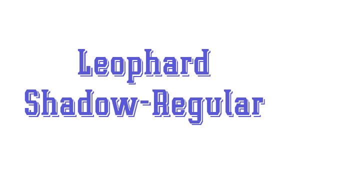 Leophard Shadow-Regular Font Download