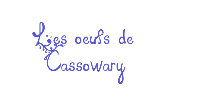 Les oeufs de Cassowary Font