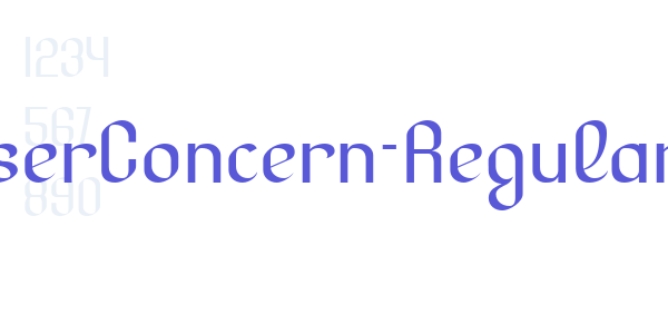 LesserConcern-Regular font