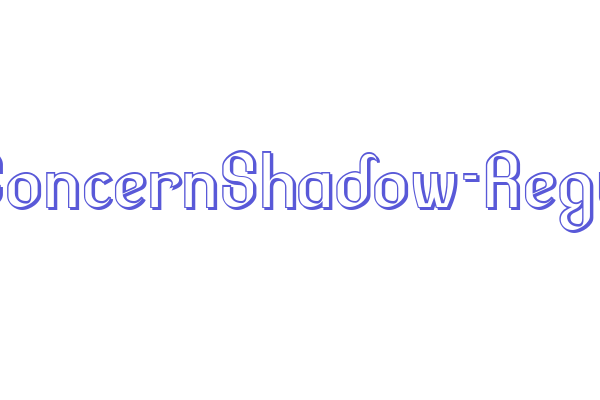 LesserConcernShadow-Regular Font