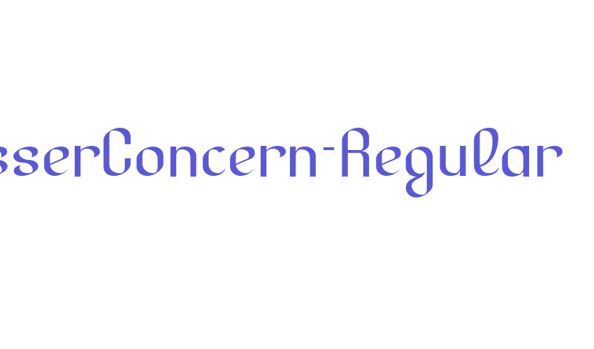 LesserConcern-Regular Font