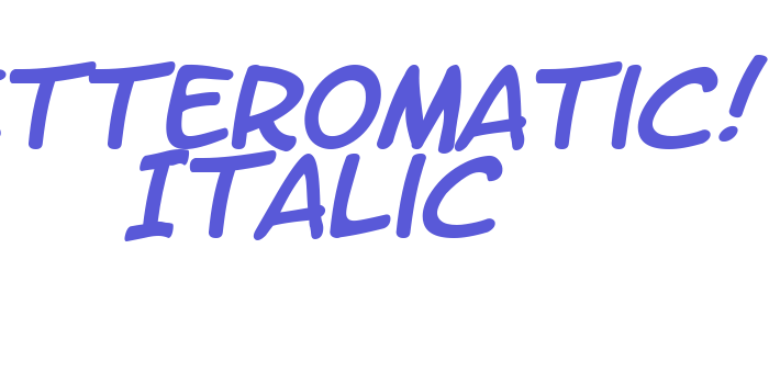 LetterOMatic! Italic Font Download