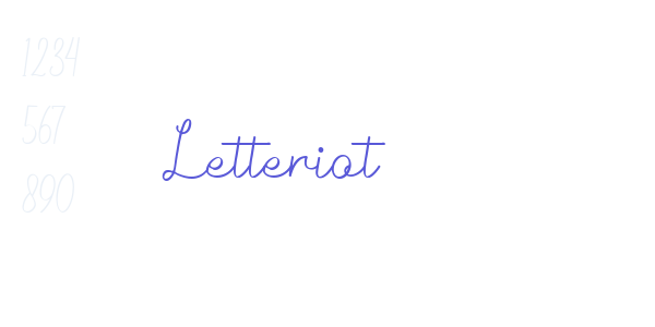 Letteriot font free